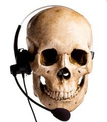 Skull with headset 2